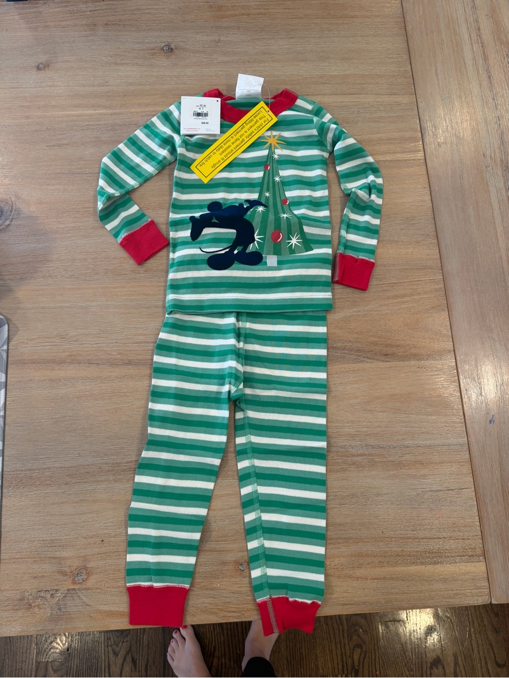 Hanna Andersson Christmas Pajamas Disney Mickey NWT sz 3T/90